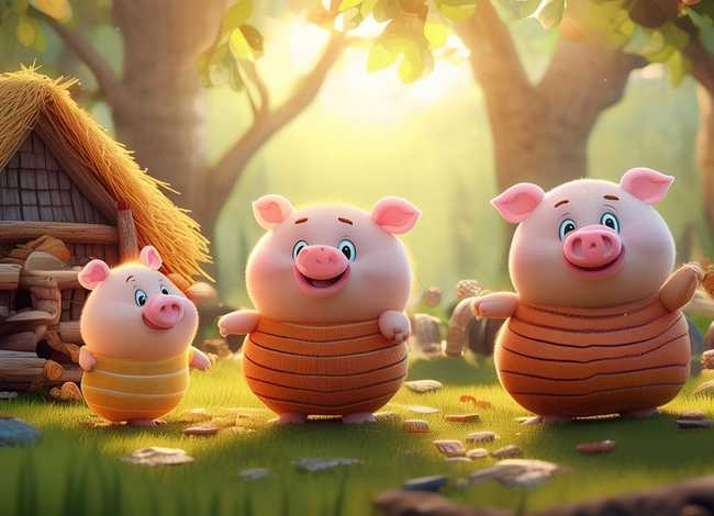 儿童故事三只猪 - 少儿故事三只小猪