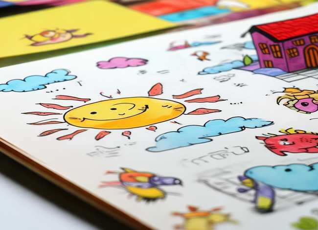 儿童手绘故事画册图片、儿童手画绘本简单图片