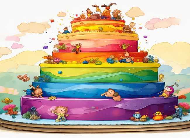彩虹蛋糕绘本故事带图片 彩虹蛋糕绘本故事带图片大全