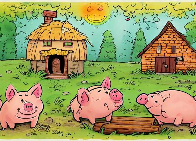 儿童故事三只小猪盖房子的故事；三只小猪盖房子的故事幼儿版