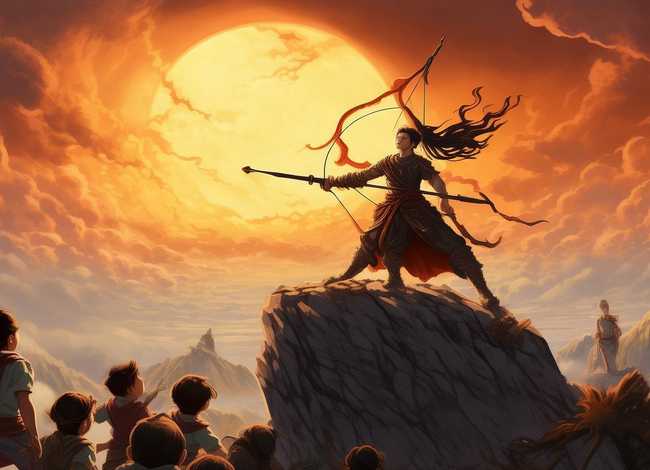 后羿射日儿童故事绘本，后羿射日绘本故事完整版