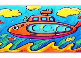 潜水艇简笔画儿童画；潜水艇简笔画儿童画怎么画