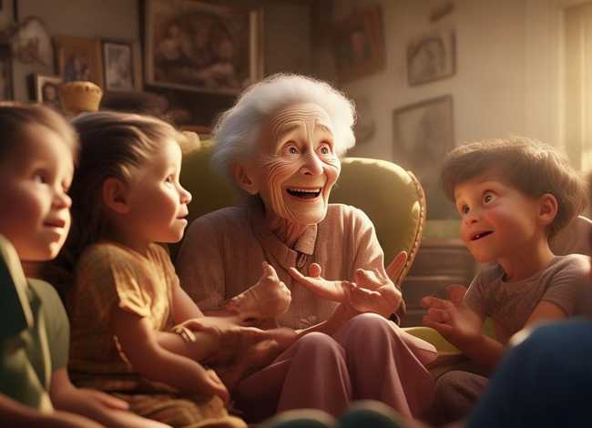 儿童老奶奶故事视频（老奶奶讲故事视频）