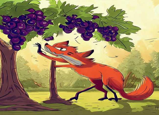 狐狸和葡萄寓言故事 狐狸和葡萄寓言故事手抄报