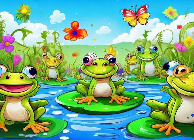 小青蛙儿童画图片；小青蛙儿童画图片大全