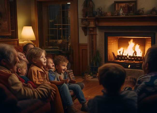 阿庆讲故事；吃好晚饭看电视,听我阿庆讲故事