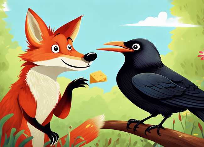 儿童寓言故事狐狸和乌鸦、寓言故事《狐狸和乌鸦》