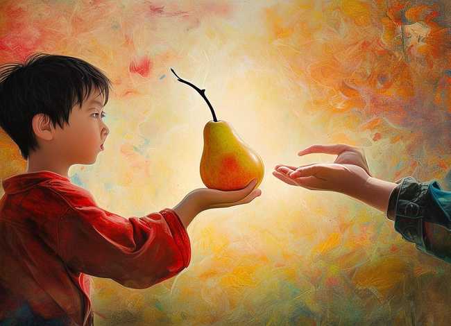 孔融让梨；孔融让梨抽象版