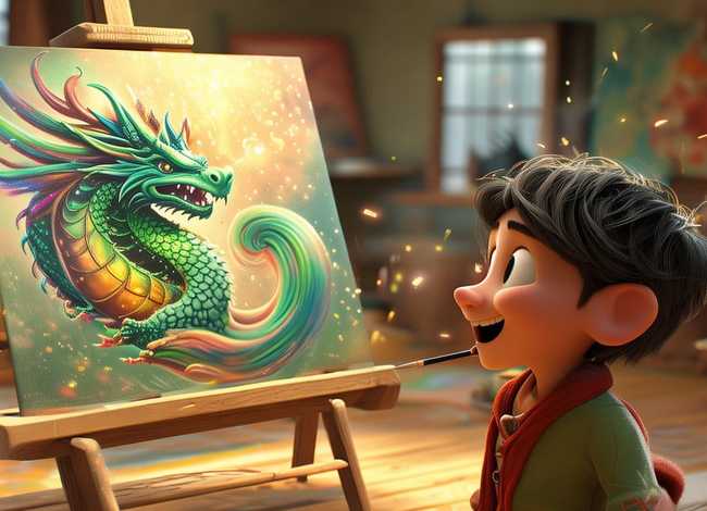 画龙点睛故事儿童视频 - 画龙点睛的故事视频真人版