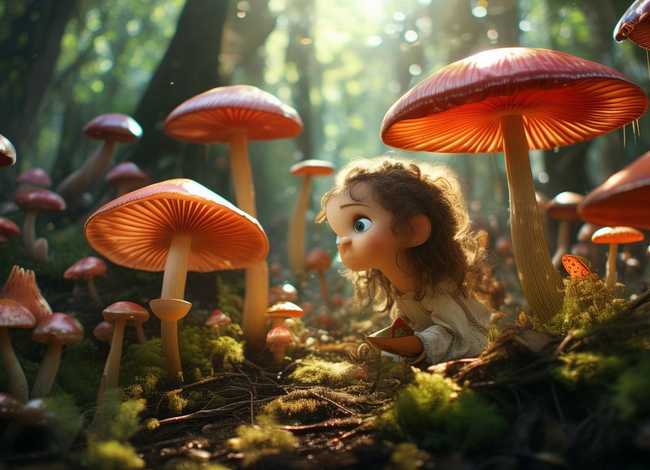 小女孩和蘑菇的故事、小女孩和蘑菇的故事视频