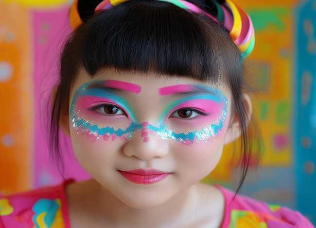 儿童阿庆嫂；儿童阿庆嫂的妆容特点