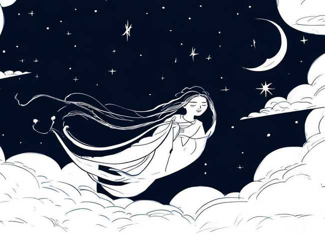 嫦娥奔月的神话故事手抄报简笔画，嫦娥奔月的神话故事手抄报简笔画图案