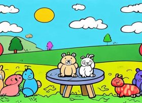 儿童填色画素材，儿童填色画素材简单