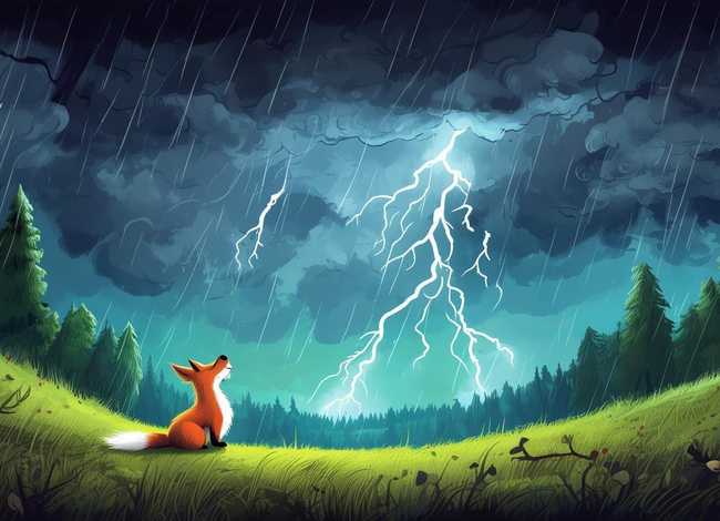 打雷的故事绘本 打雷的故事绘本图片