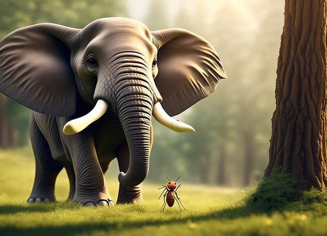 大象和蚂蚁的故事（大象和蚂蚁的故事 寓言故事）