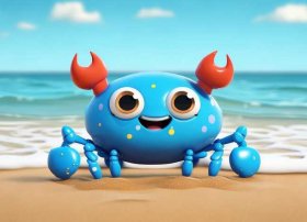 螃蟹儿童故事连环画，螃蟹儿童画 简单