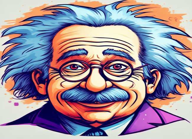 爱因斯坦可爱简笔画（爱因斯坦简笔画涂色）