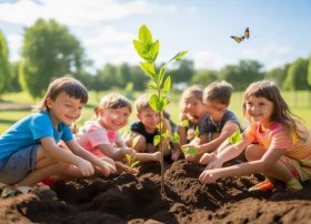 植树儿童看图讲故事（儿童植树看图写话）