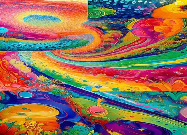 万花筒儿童画、儿童绘画万花筒