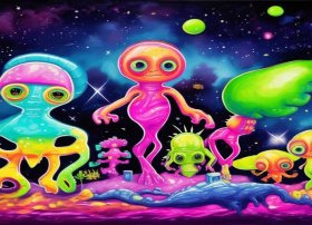 儿童绘本故事推荐古怪的外星人 - 奇形怪状的外星人儿童画