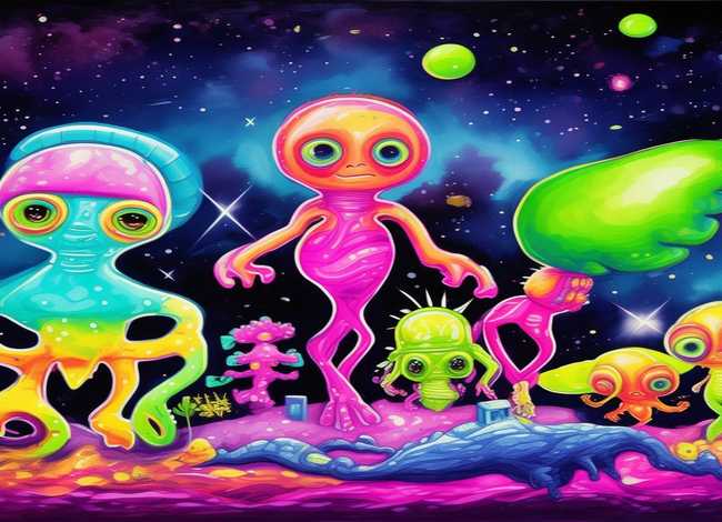 儿童绘本故事推荐古怪的外星人 - 奇形怪状的外星人儿童画