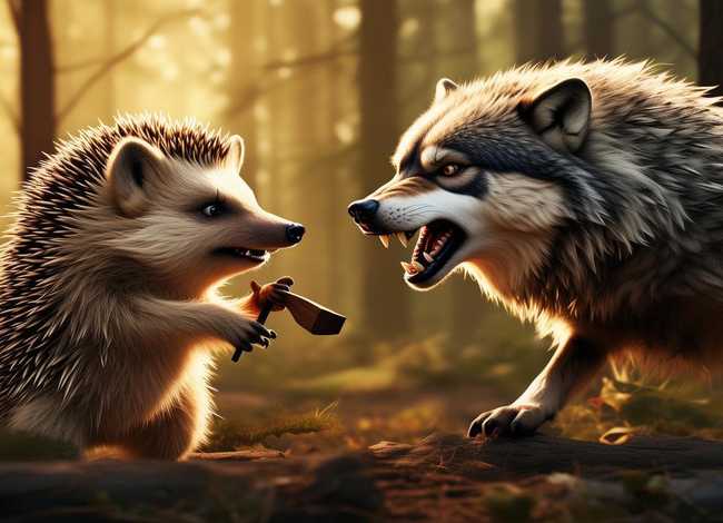 投稿小故事 投稿小故事100字左右小刺猬 勇斗大灰狼的作文