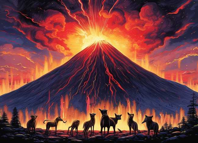 火山故事绘本、火山爆发的绘本故事