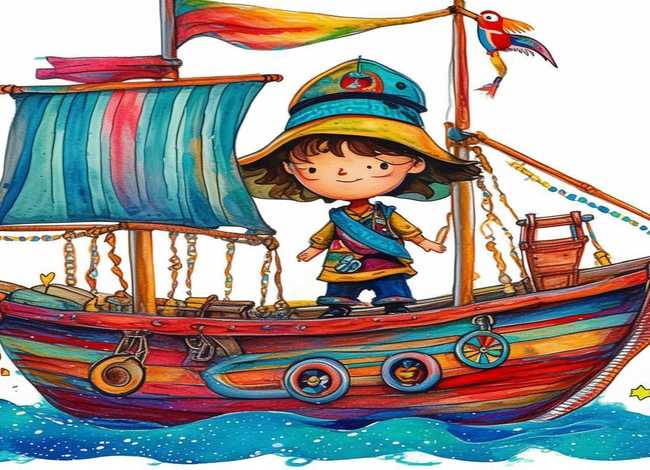 儿童船长彩色简笔画；儿童船长彩色简笔画怎么画