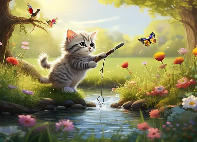 小猫钓鱼的故事完整版儿童视频、小猫钓鱼的视频故事视频