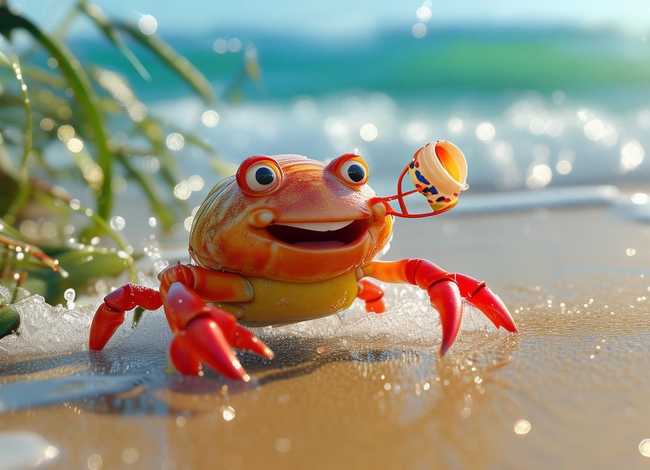 快乐的小螃蟹的故事 快乐的小螃蟹的故事怎么写