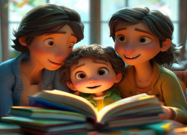 爸爸妈妈的故事儿童；爸爸妈妈的故事怎么画