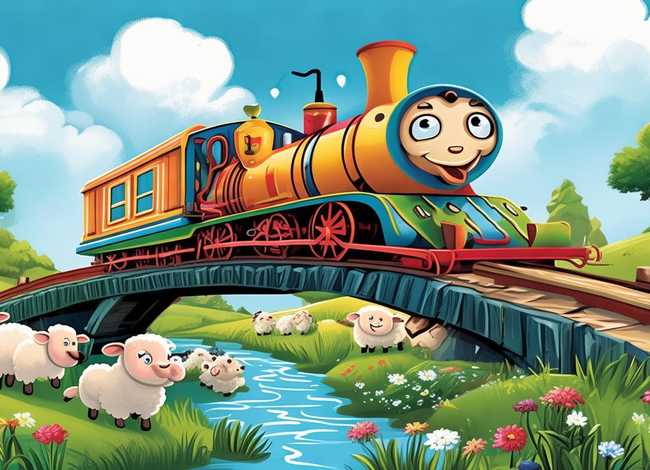 儿童故事小火车过桥，小羊过桥故事儿童版