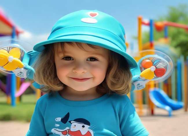 儿童风扇帽子、儿童风扇帽子风扇那个两边开了怎么弄弄一下