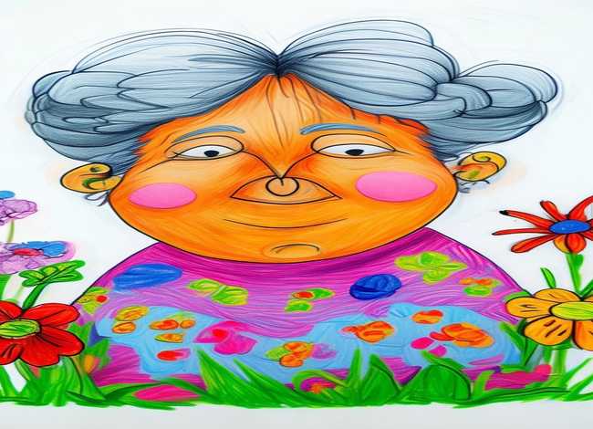 老奶奶儿童画（老奶奶儿童简笔画）