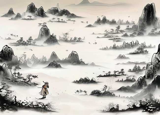 儿童水墨画神话故事 水墨画故事图片大全