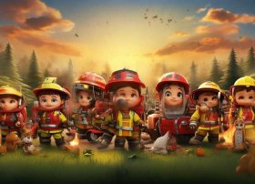 森林灭火儿童故事，森林灭火儿童画