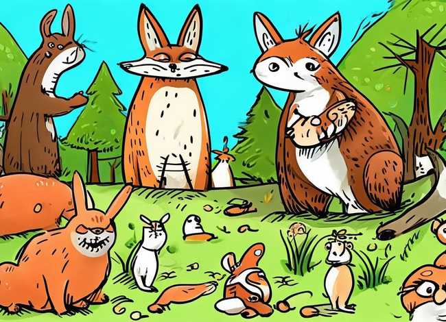 动物故事插图简笔画，动物故事插图简笔画怎么画