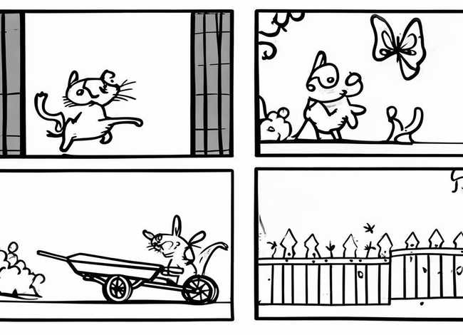 四格故事配图简笔画；四格故事配图简笔画图片