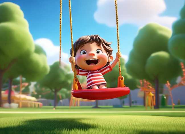 小朋友荡秋千的故事 小萌趣事