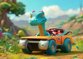 恐龙故事视频儿童动画片 - 咖宝车神恐龙时代的动画片