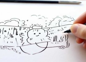 黑白插画手绘简单图片；儿童创意插画黑白-求图-黑白手绘插画的步骤!