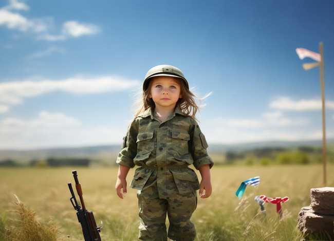 打仗国家的儿童理想 作文《我的理想》当一名军人