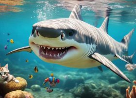 大鲨鱼的幼儿故事（看图说话《鲨鱼钓小猫》 怎样写出生动的故事情节）