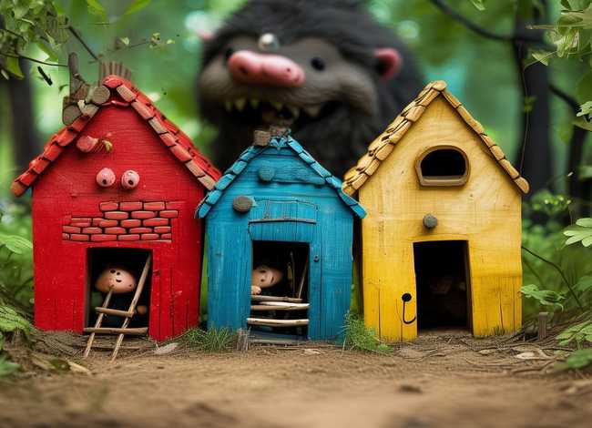 英语绘本故事短篇，有关于三只小猪的英语故事 三只小猪英语绘本故事