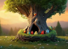 儿童故事鸟窝里的树；睡前童话故事-鸟窝里的树