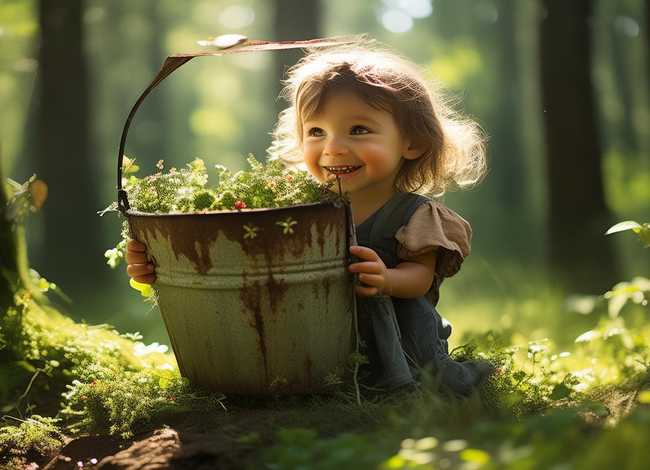 儿童小水桶故事 - 寓言故事-一只铁水桶