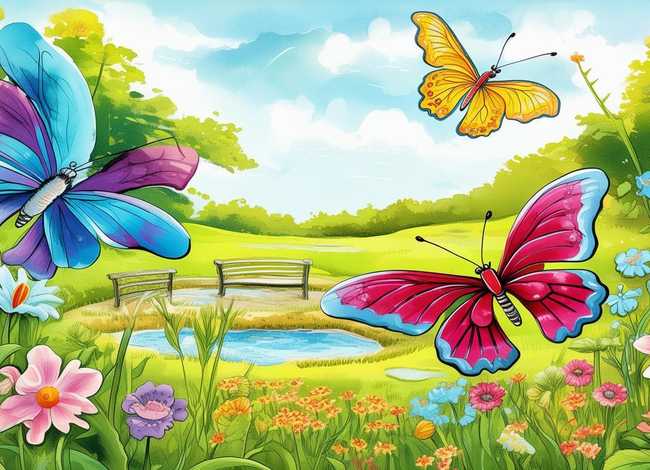 三只蝴蝶绘本故事完整图片；幼儿园教案