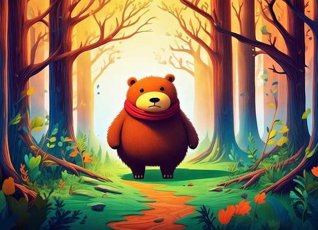 儿童小故事带插图，绘本故事《迷路的大熊》全文内容