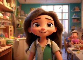 爱哭的小孩故事文字版，美丽的女孩整洁的办公室拥挤的街道爱哭的婴儿组一个