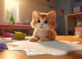 小朋友知错就改的故事 - 知错就改的小猫童话故事